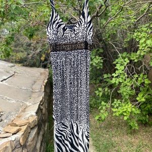 Studio West 2X Animal Print Maxi Dress